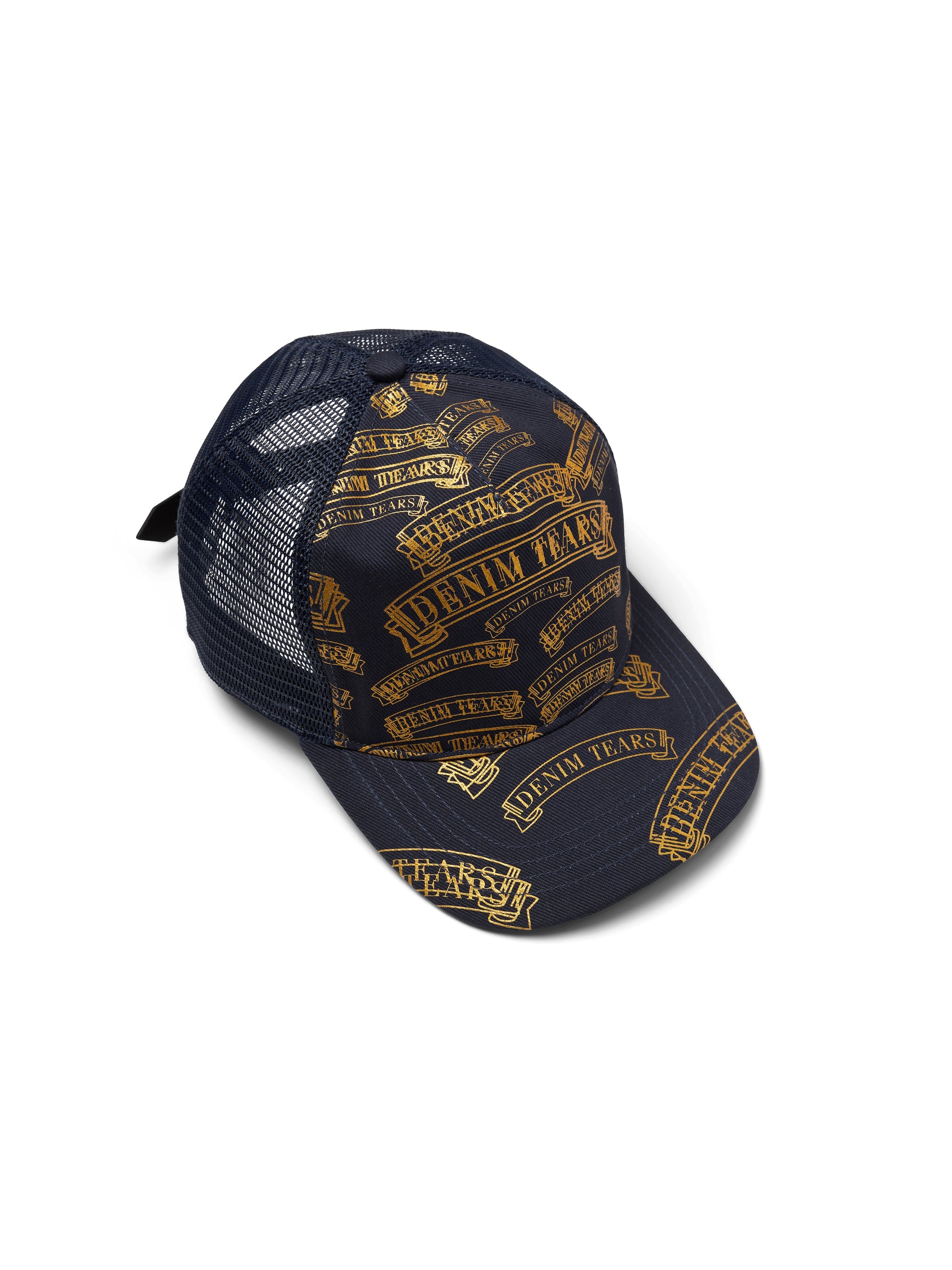 DT Stamp Pattern Trucker Hat Navy