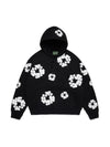 Cotton Wreath Hoodie Black