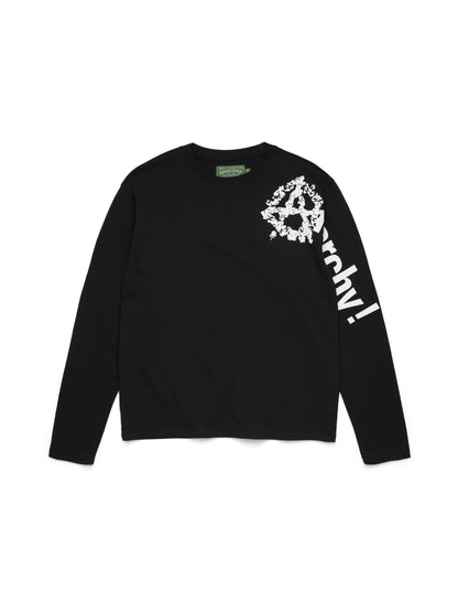 Anarchy Wreath Long Sleeve Tee Black