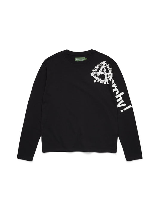 Anarchy Wreath Long Sleeve Tee Black