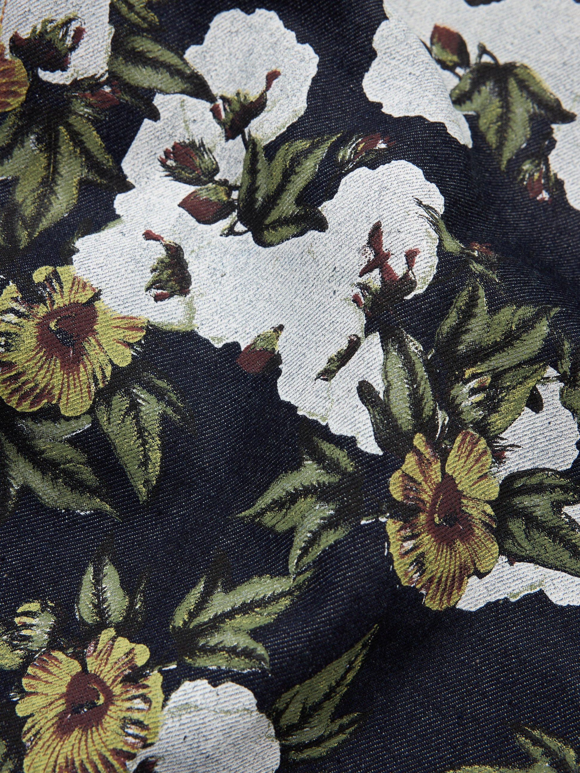 Baggy Floral Denim Pant Selvedge – view 4