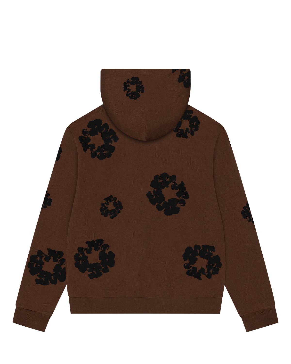 Black Cotton Wreath Hoodie Brown – view 2