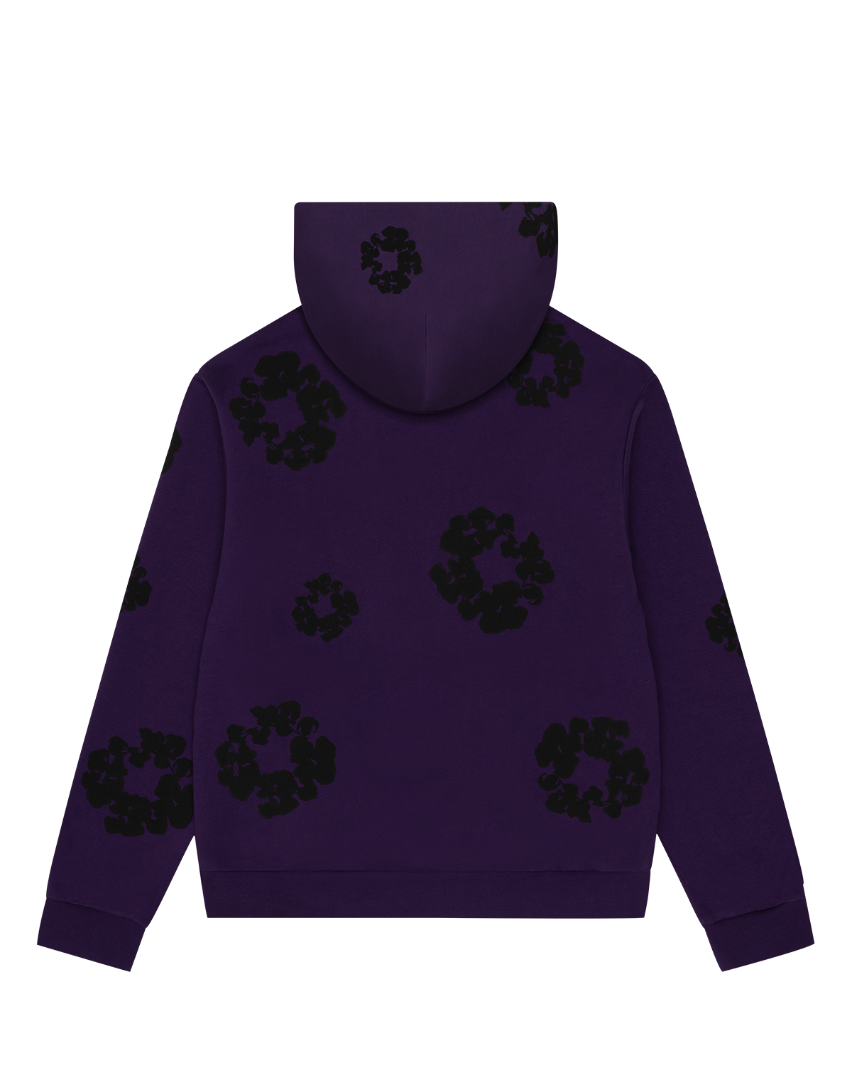 Black Cotton Wreath Hoodie Purple – view 2