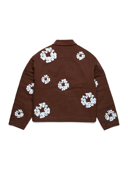 Cotton Wreath Canvas Work Jacket Brown – view 2