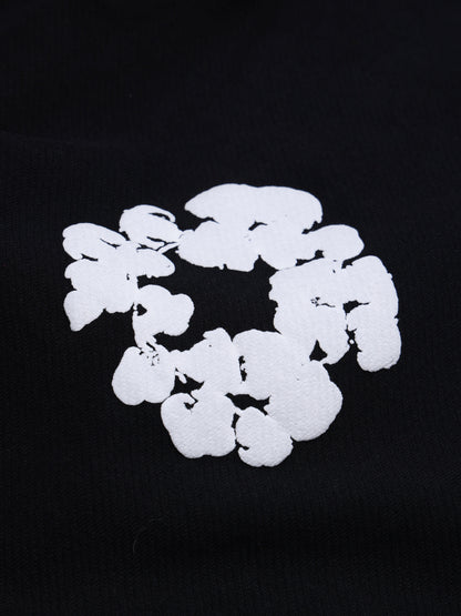 Cotton Wreath Baggy Sweatpants Black – view 3