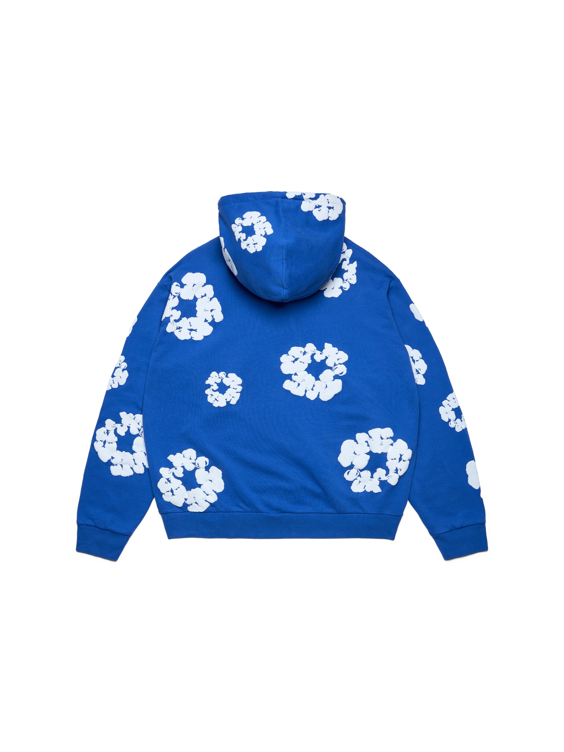 Cotton Wreath Zip Hoodie Blue – view 2