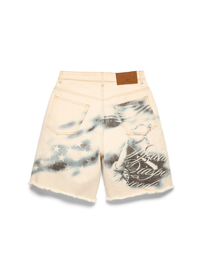 Cloud Camo Denim Shorts – view 2