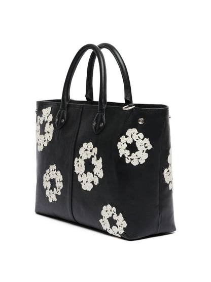 Cotton Wreath Leather Bag Large – view 5