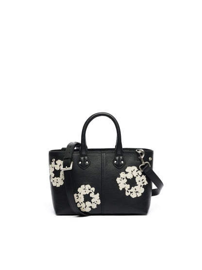 Cotton Wreath Leather Bag Small – view 3