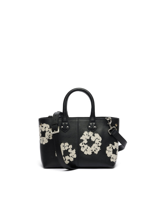 Cotton Wreath Leather Bag Small