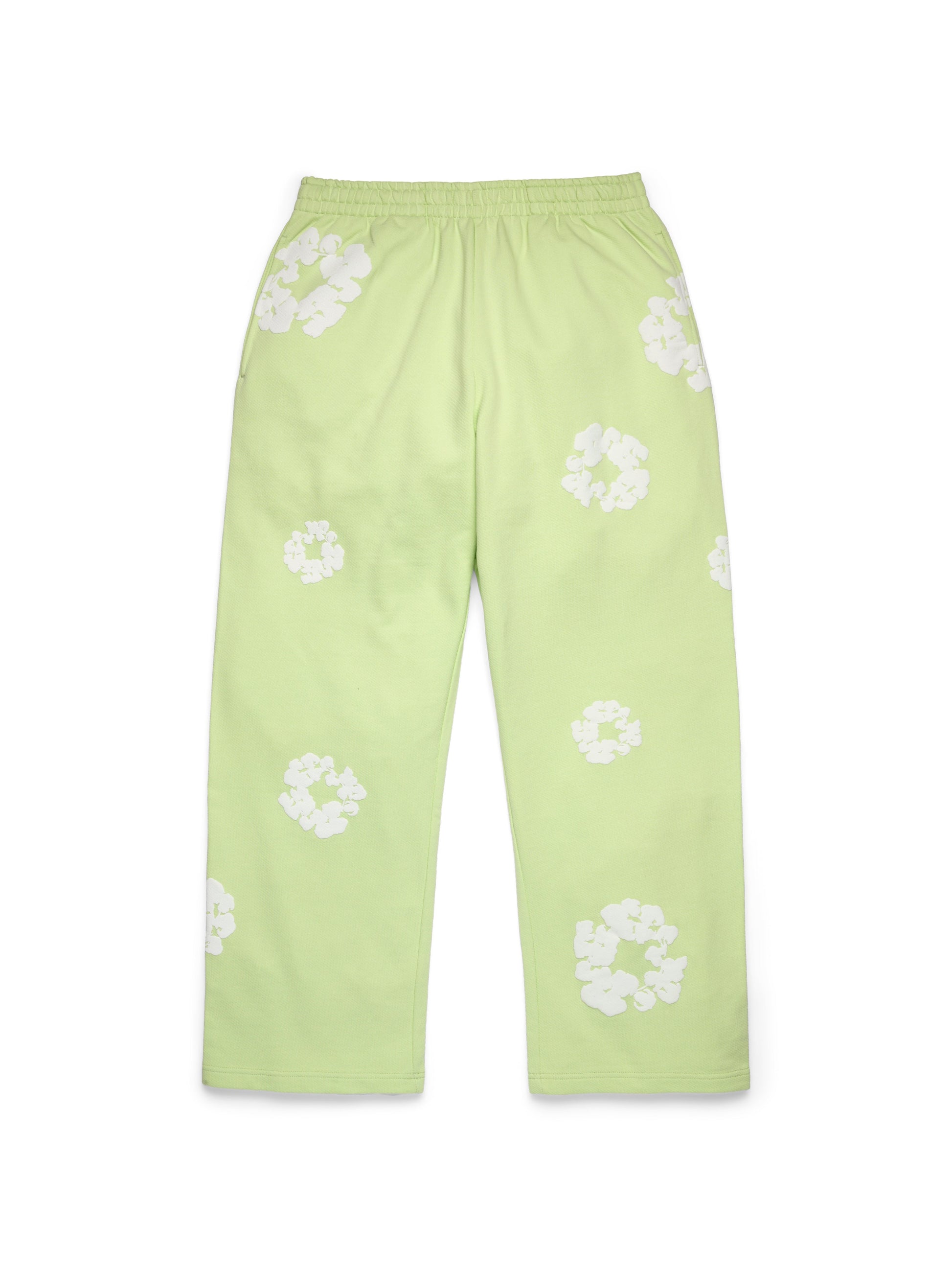 Cotton Wreath Baggy Sweatpants Mint