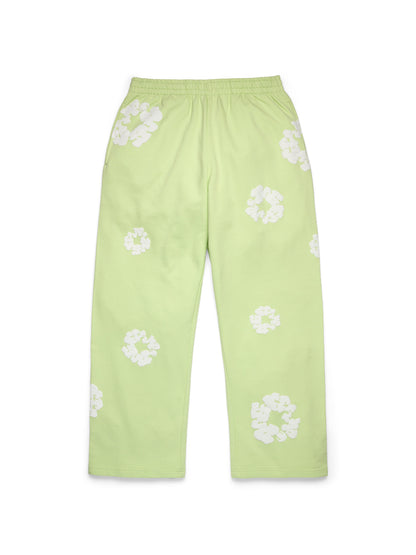 Cotton Wreath Baggy Sweatpants Mint