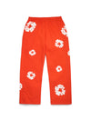 Cotton Wreath Baggy Sweatpants Dark Orange