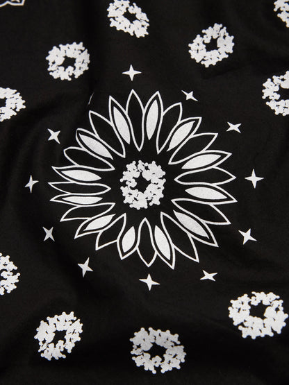 Cotton Wreath Paisley Bandana Black – view 2