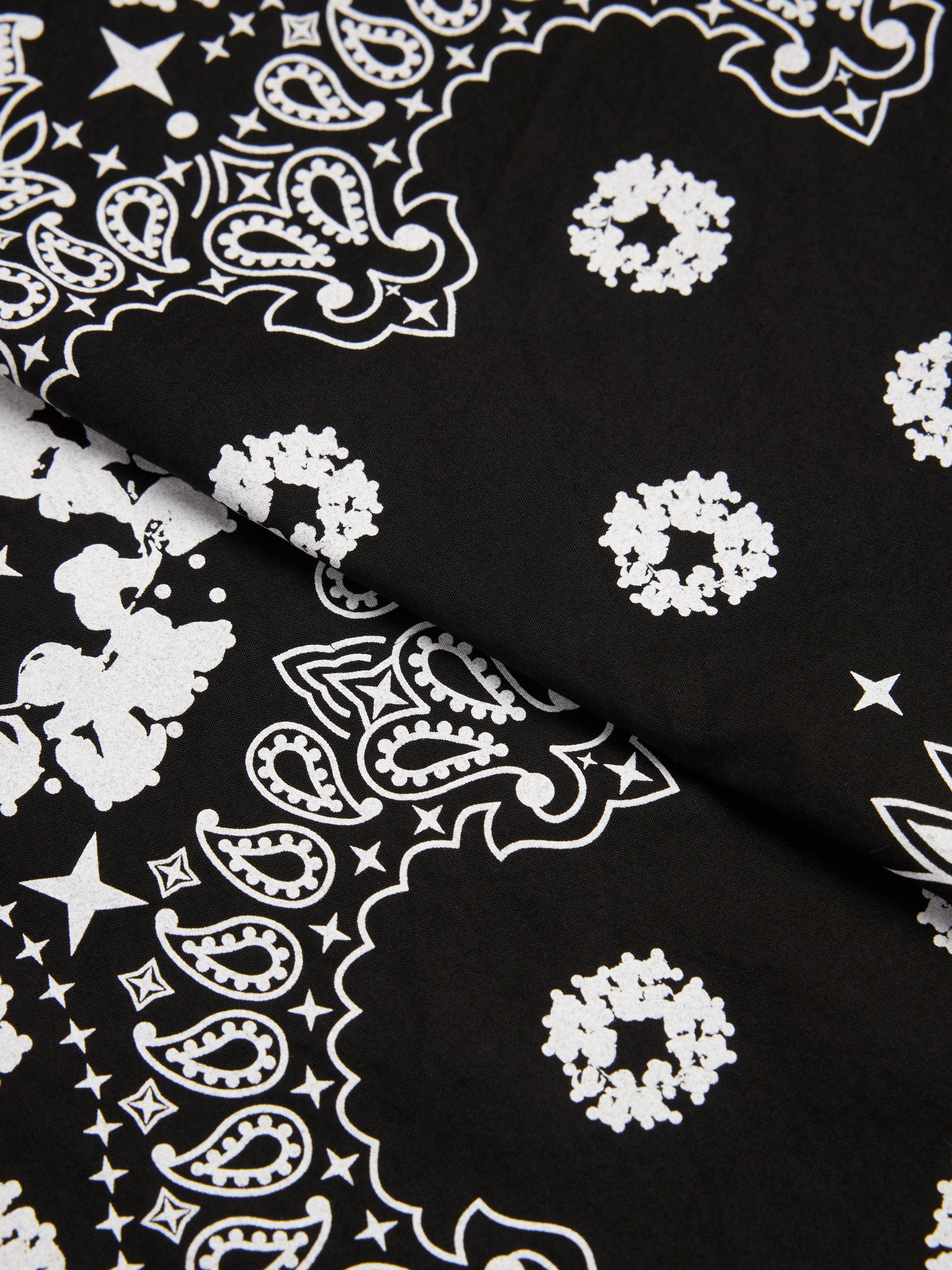 Cotton Wreath Paisley Bandana Black – view 3
