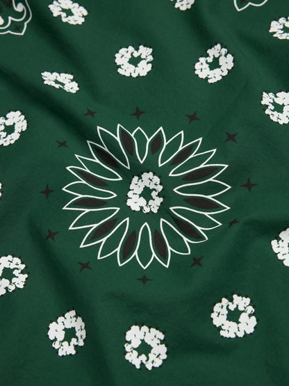 Cotton Wreath Paisley Bandana Green – view 2