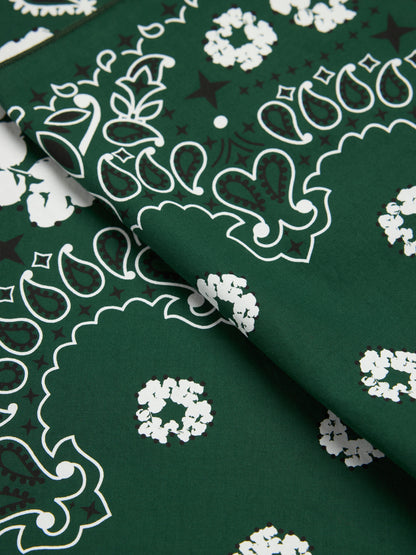 Cotton Wreath Paisley Bandana Green – view 3