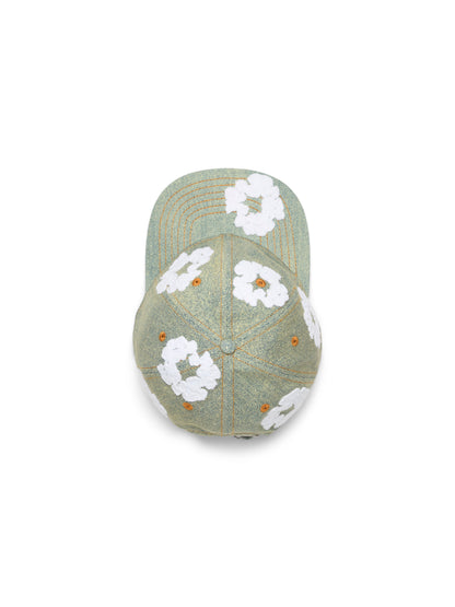 Cotton Wreath Raw Denim Cap Dirty Wash – view 2
