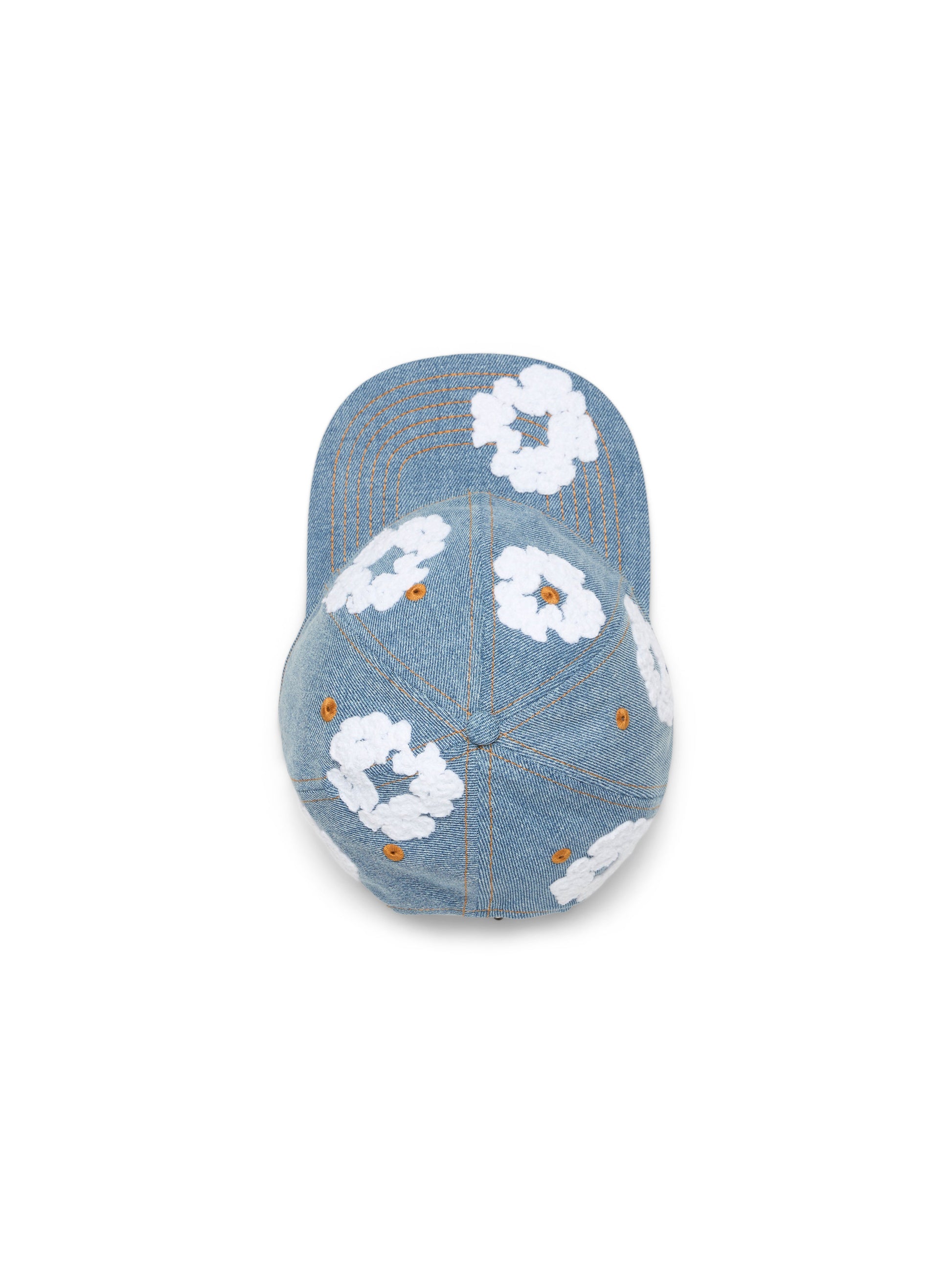 Cotton Wreath Raw Denim Cap Light Wash – view 2