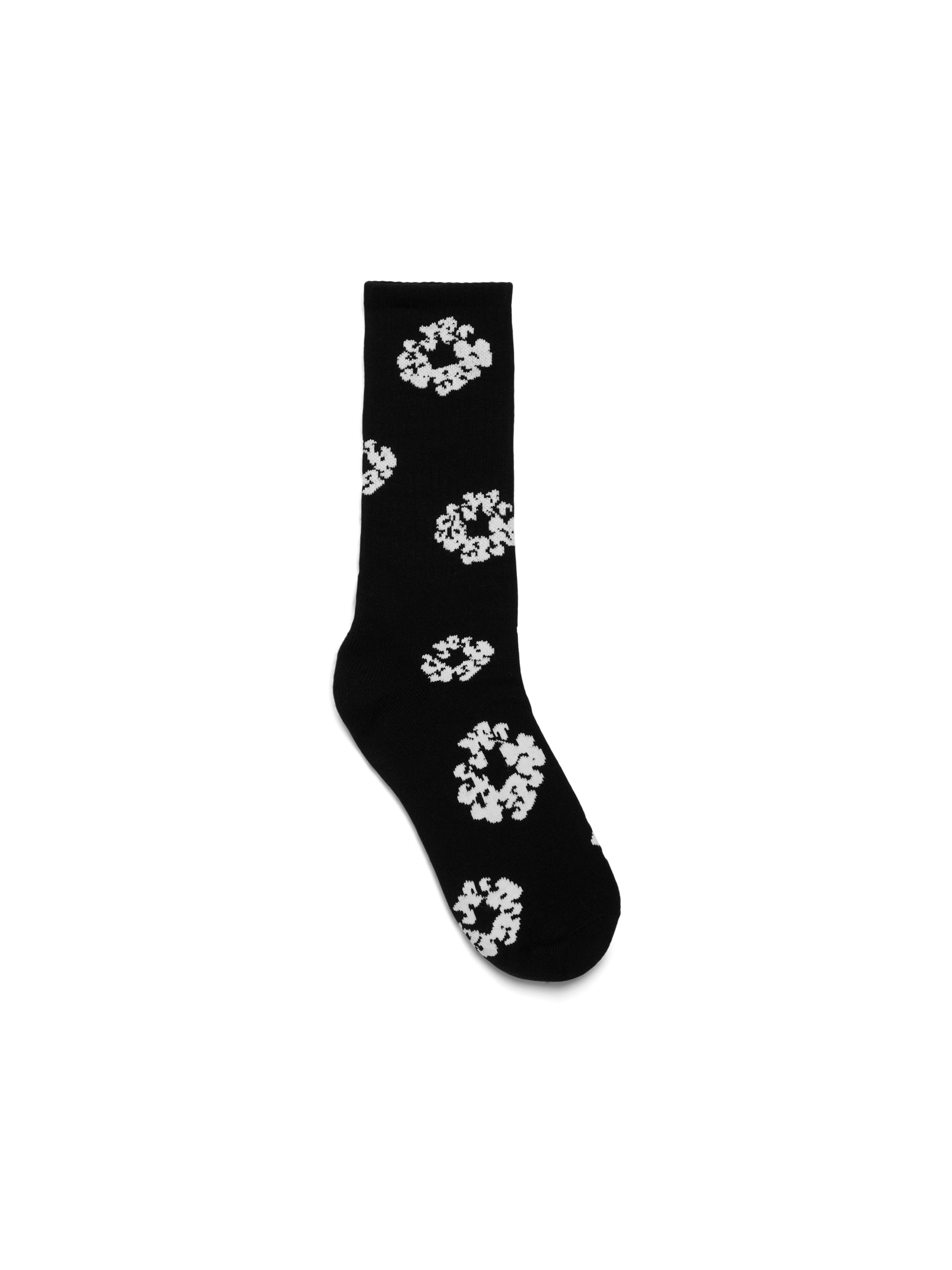 Cotton Wreath Socks Black – view 2