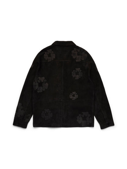 Cotton Wreath Suede Welding Jacket Black – view 2