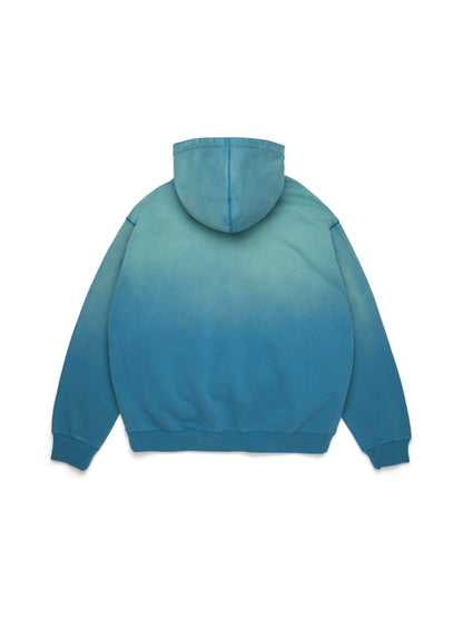 Peace Wreath Knockout Zip Hoodie Blue – view 2