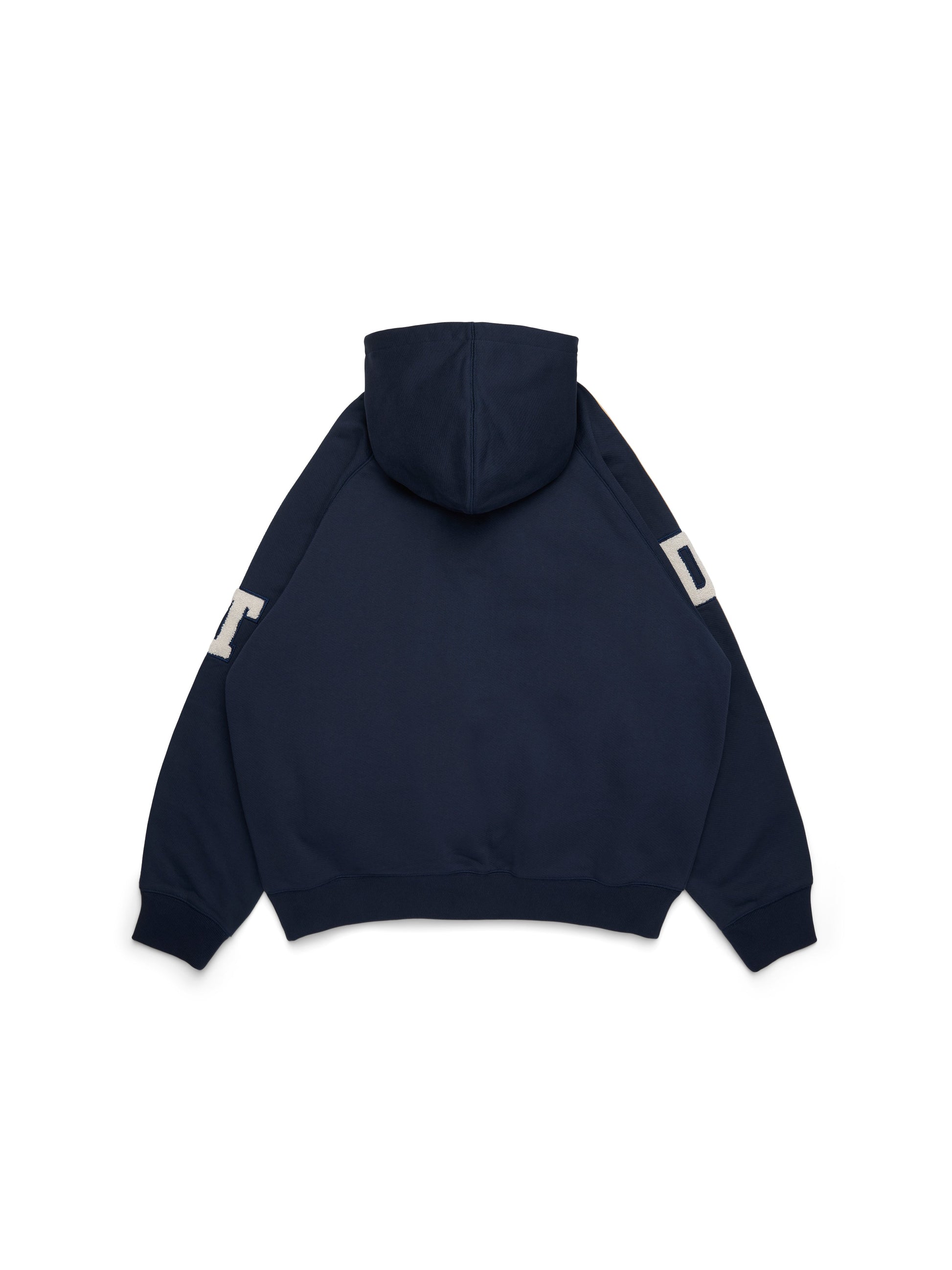 DT Chenille Patch Zip Hoodie Blue – view 2