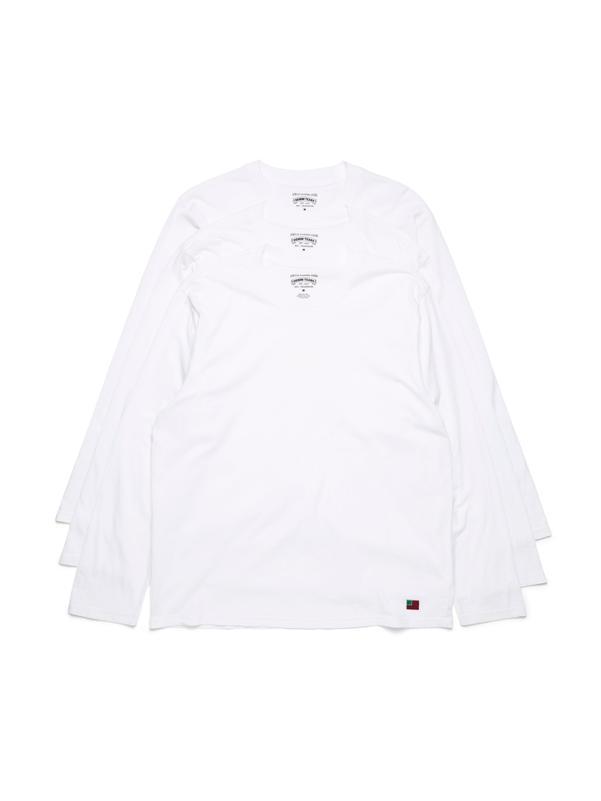 DT Flag 3-Pack Long Sleeve Tee White