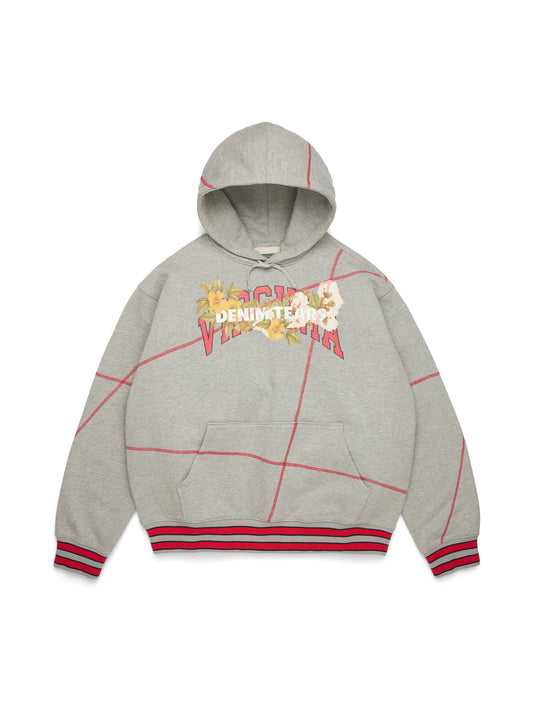 DT Virginia Overlock Stitch Hoodie Grey