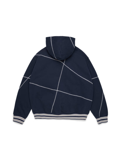 DT Virginia Overlock Stitch Hoodie Navy – view 2
