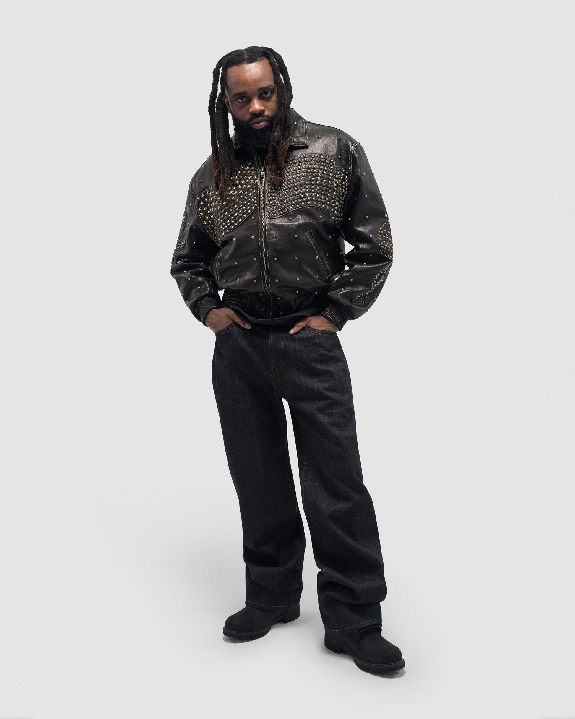 Libertas Studded Leather Jacket – view 6