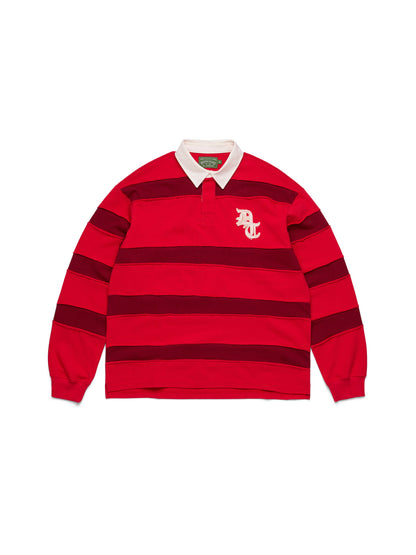 Paneled Rugby Shirt Red