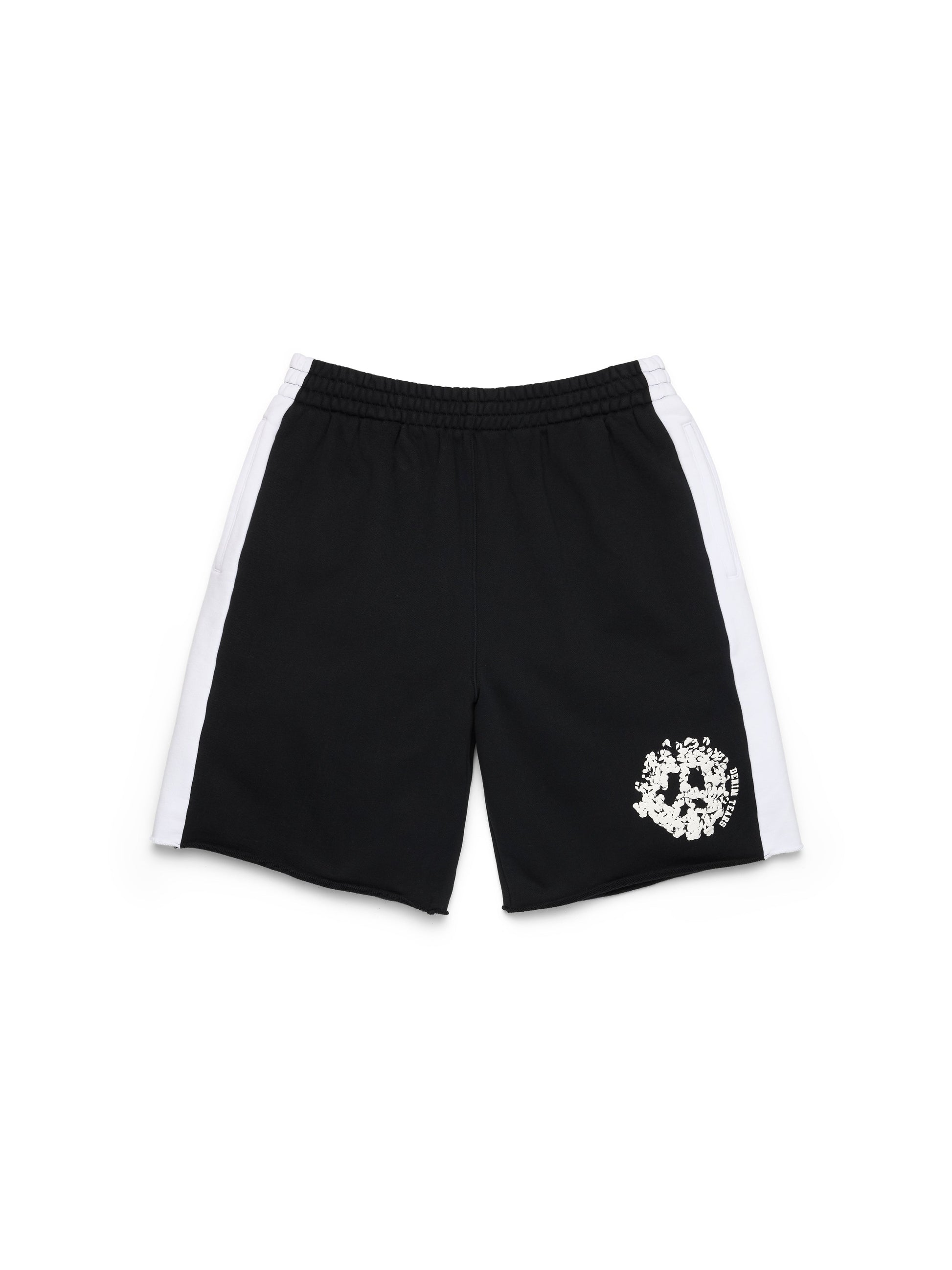 Denim U Paneled Sweatshort Black