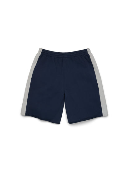 Denim U Paneled Sweatshort Navy – view 2
