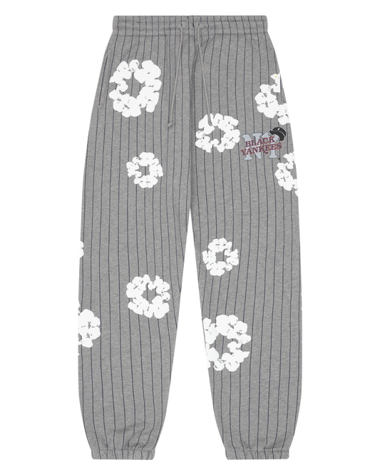 Pinstripe Wreath Sweatpants Grey