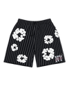 Pinstripe Wreath Sweatshorts Black