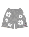 Pinstripe Wreath Sweatshorts Grey