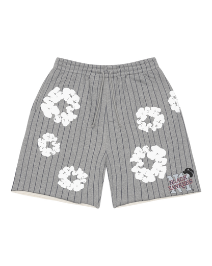 Pinstripe Wreath Sweatshorts Grey