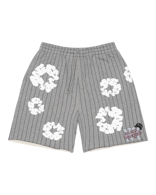 Pinstripe Wreath Sweatshorts Grey