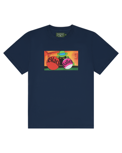 Black Balled Tee Navy