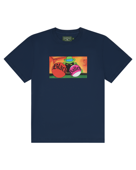 Black Balled Tee Navy