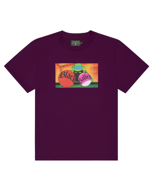Black Balled Tee Burgundy