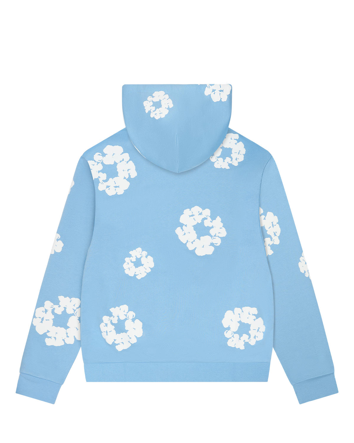 Cotton Wreath Hoodie Light Blue – view 2