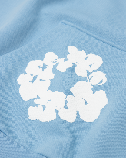 Cotton Wreath Hoodie Light Blue – view 3