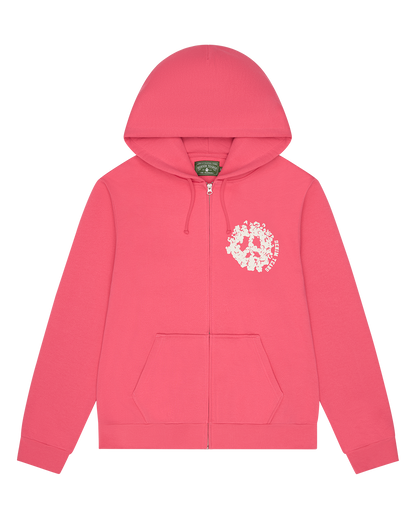 Denim University Zip Hoodie Pink