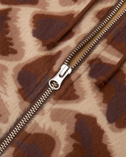 Faux Fur Giraffe Print Hoodie – view 3