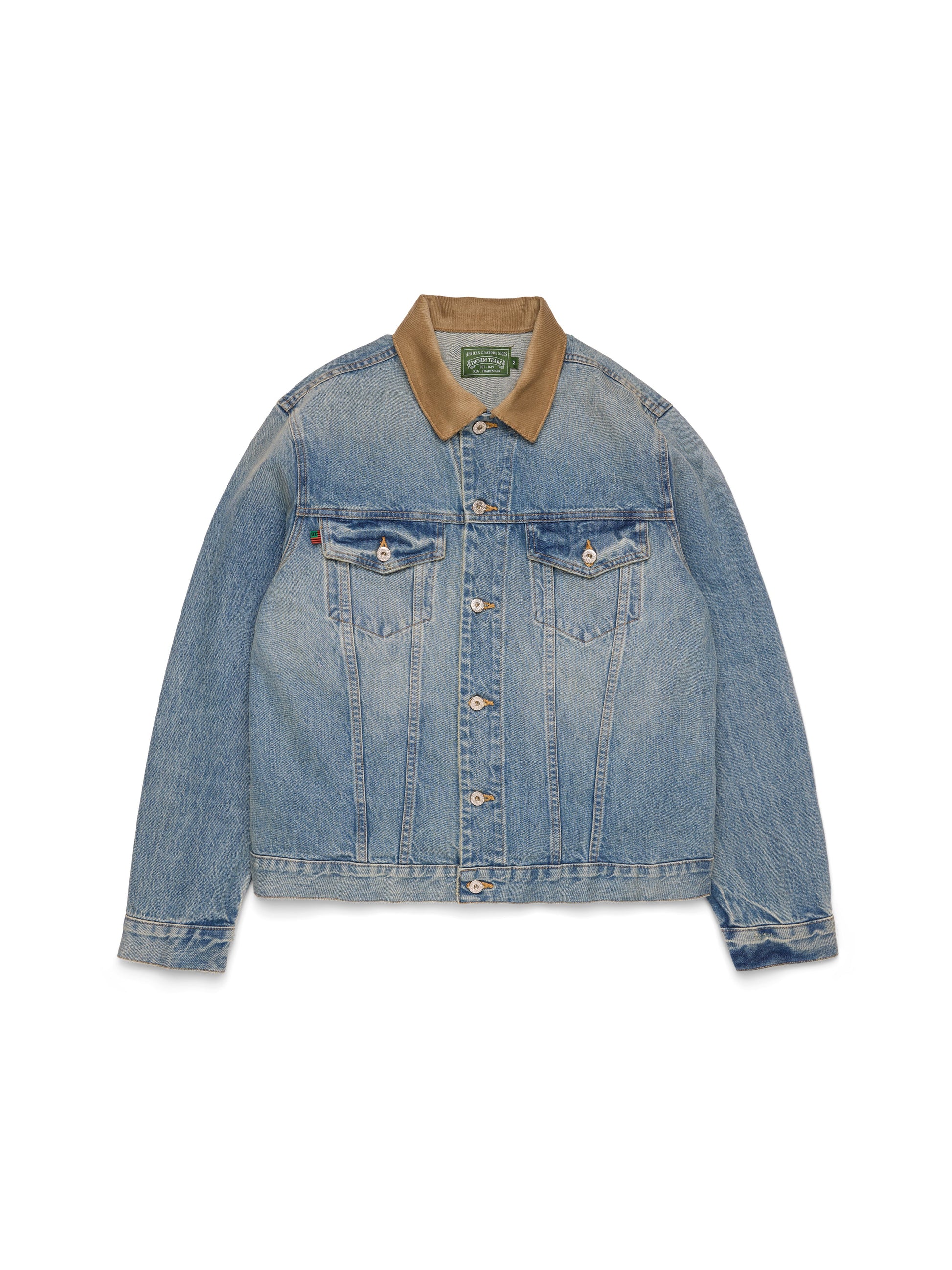 Flag Denim Jacket Light Wash