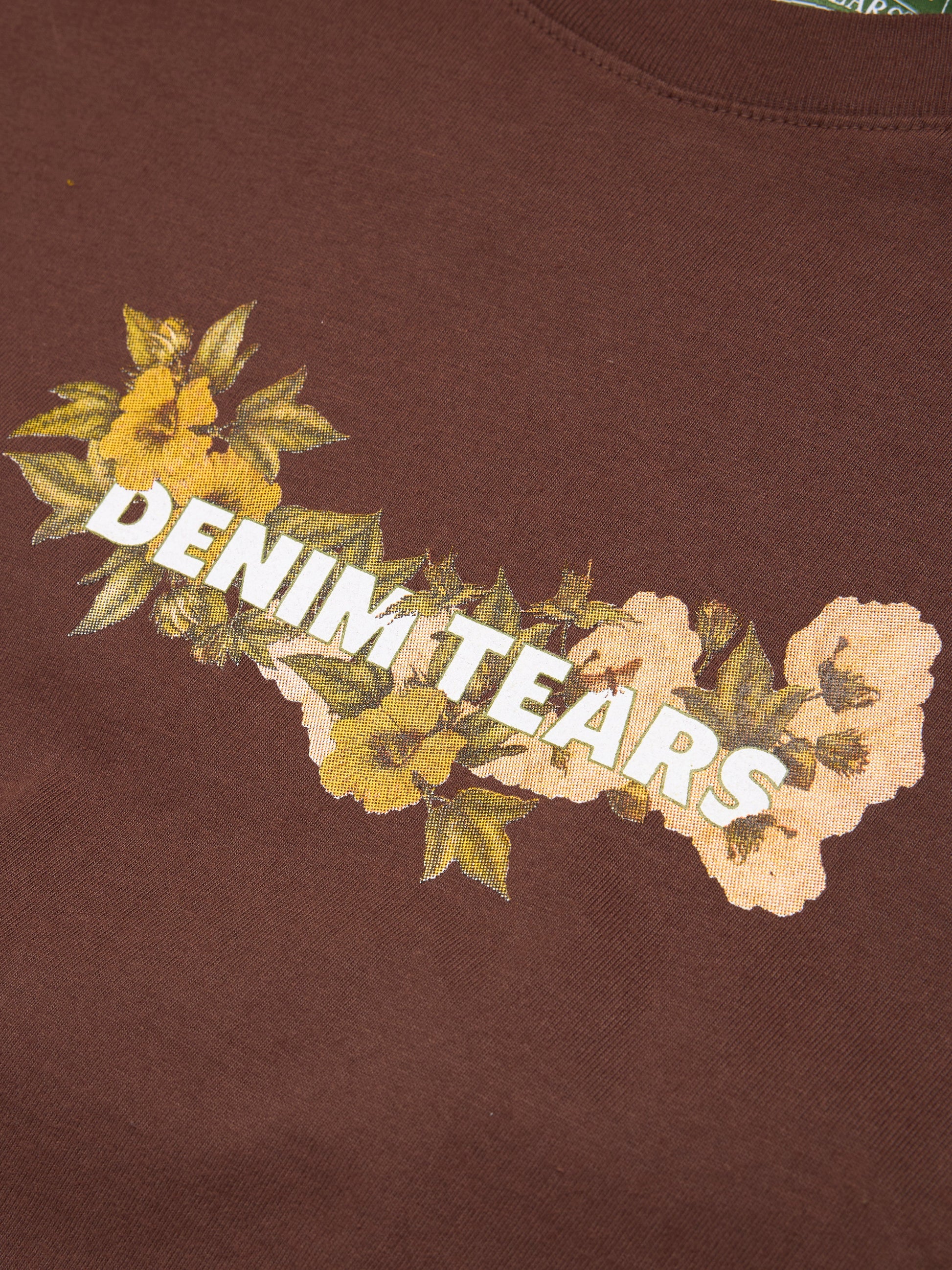 Cotton Floral Logo Tee Brown – view 2