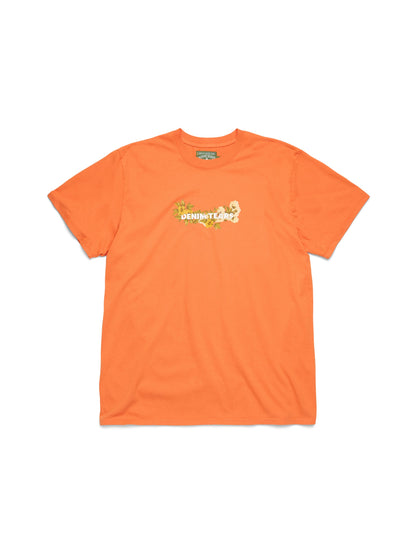 Cotton Floral Logo Tee Orange