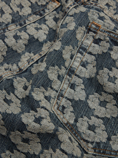 Baggy Jacquard Wreath Denim Pant – view 3
